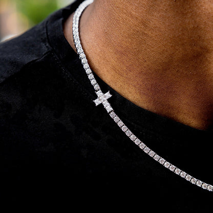 3MM Diamond Cross Tennis Chain