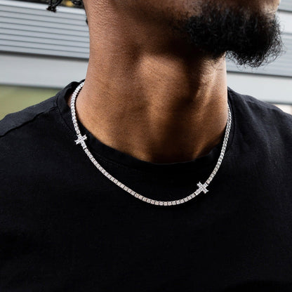 3MM Diamond Cross Tennis Chain