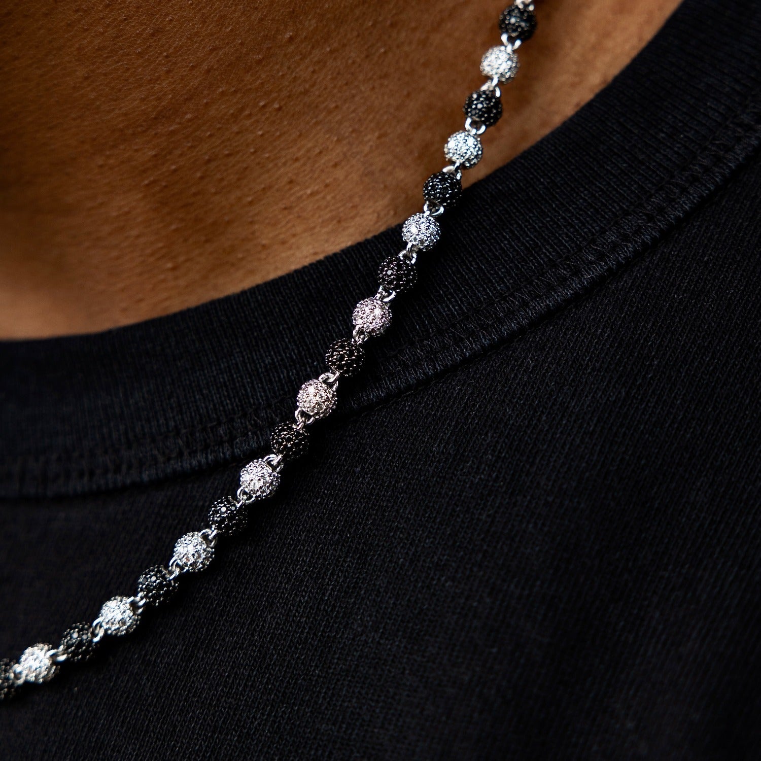 Two-Tone Iced Ball Chain