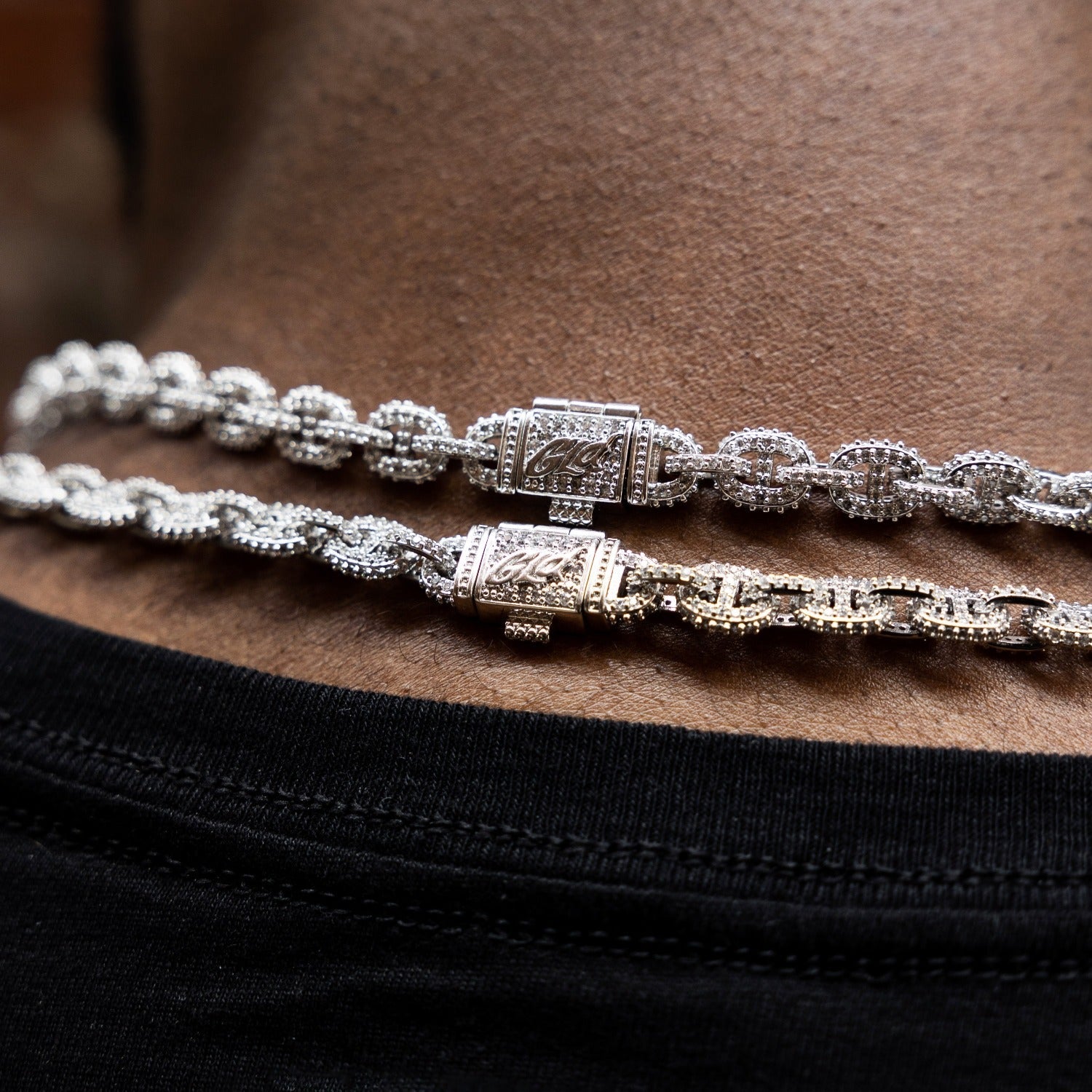 Micro Valentina Chain in White Gold