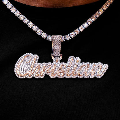 Custom Name Plate Two-Tone Script Font