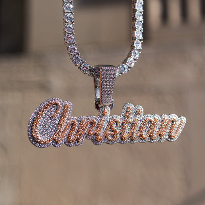 Custom Name Plate Two-Tone Script Font