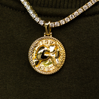 Fight Hard Coin Pendant