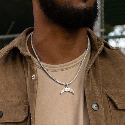 Los Angeles Chargers Official NFL Micro Logo Pendant - White Gold