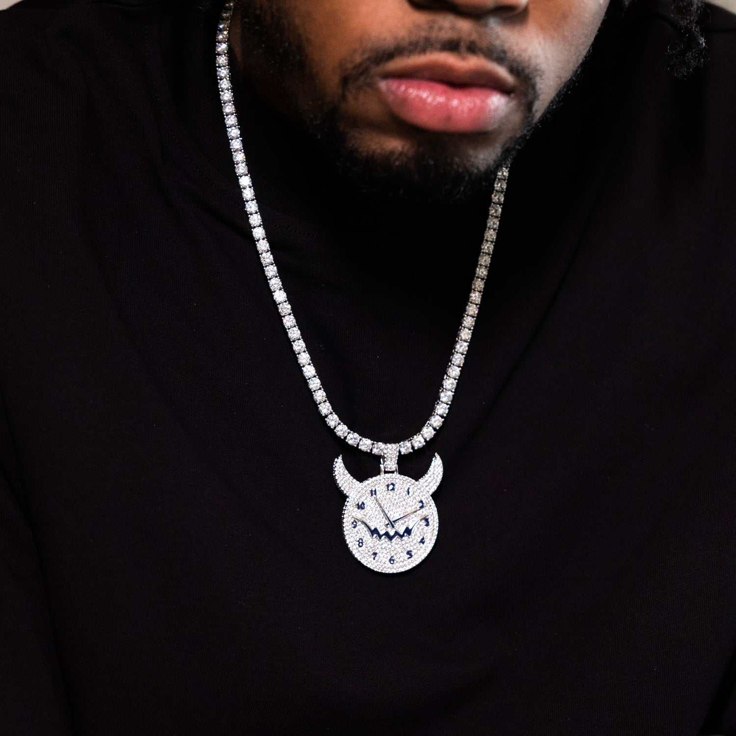 Fivio Demon Time Pendant - White Gold