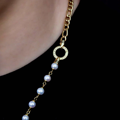 Figaro Link + Pearl Chain