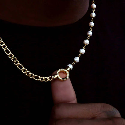 Figaro Link + Pearl Chain