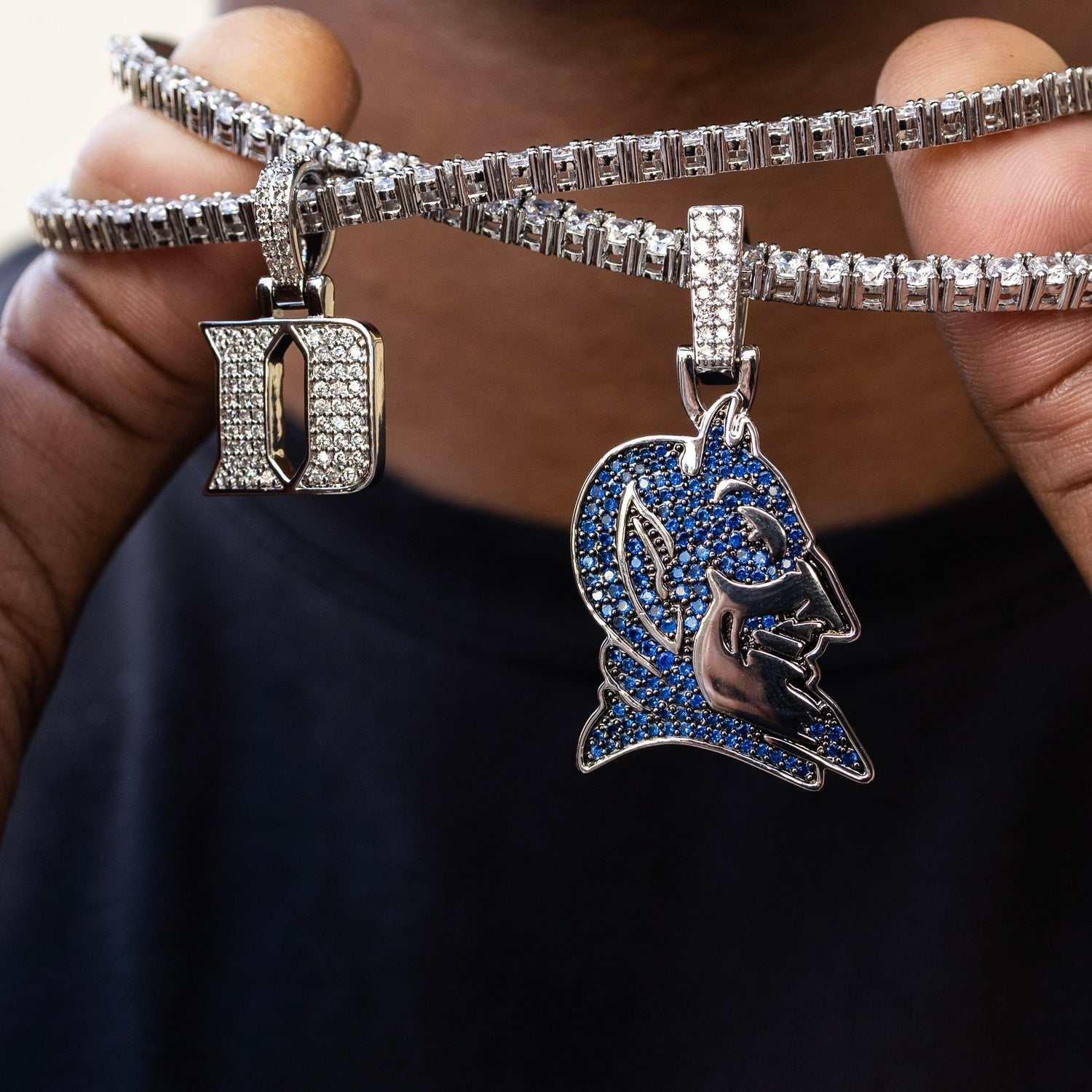 Duke Blue Devil Official NCAA Head Pendant