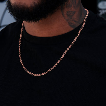 3.6MM Open Box Chain in Rose Gold