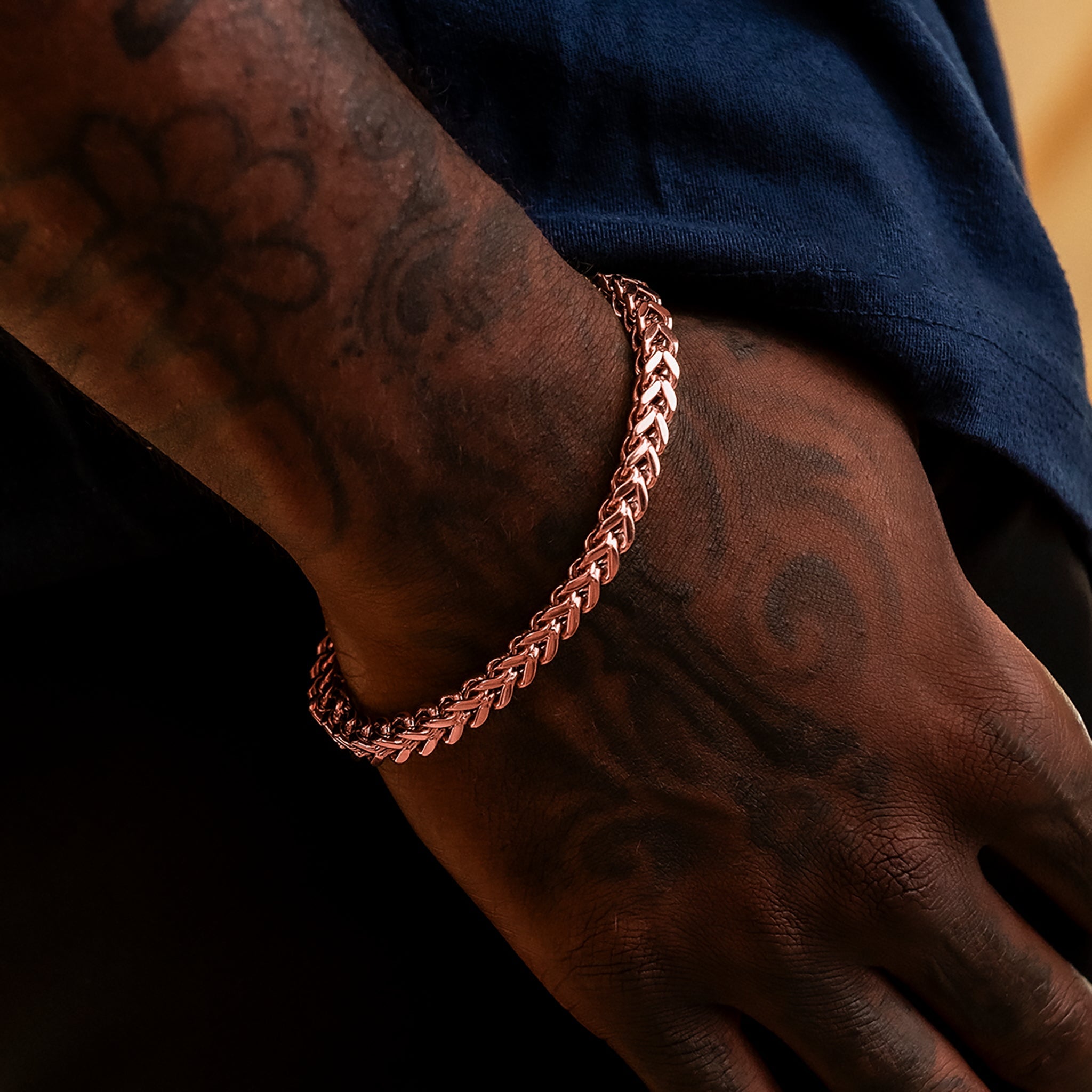 Franco Bracelet in Rose Gold- 6mm