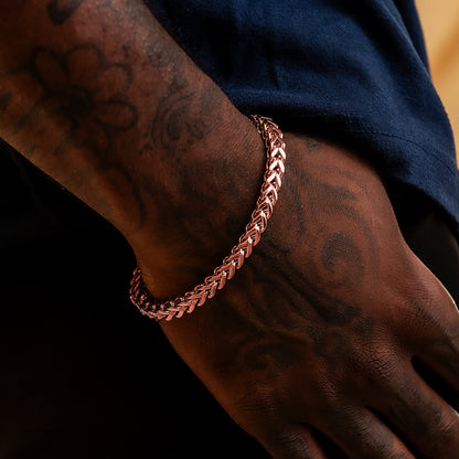 Franco Bracelet in Rose Gold- 6mm