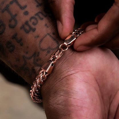 Franco Bracelet in Rose Gold- 6mm