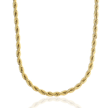 Rope Chain in Yellow Gold- 6mm