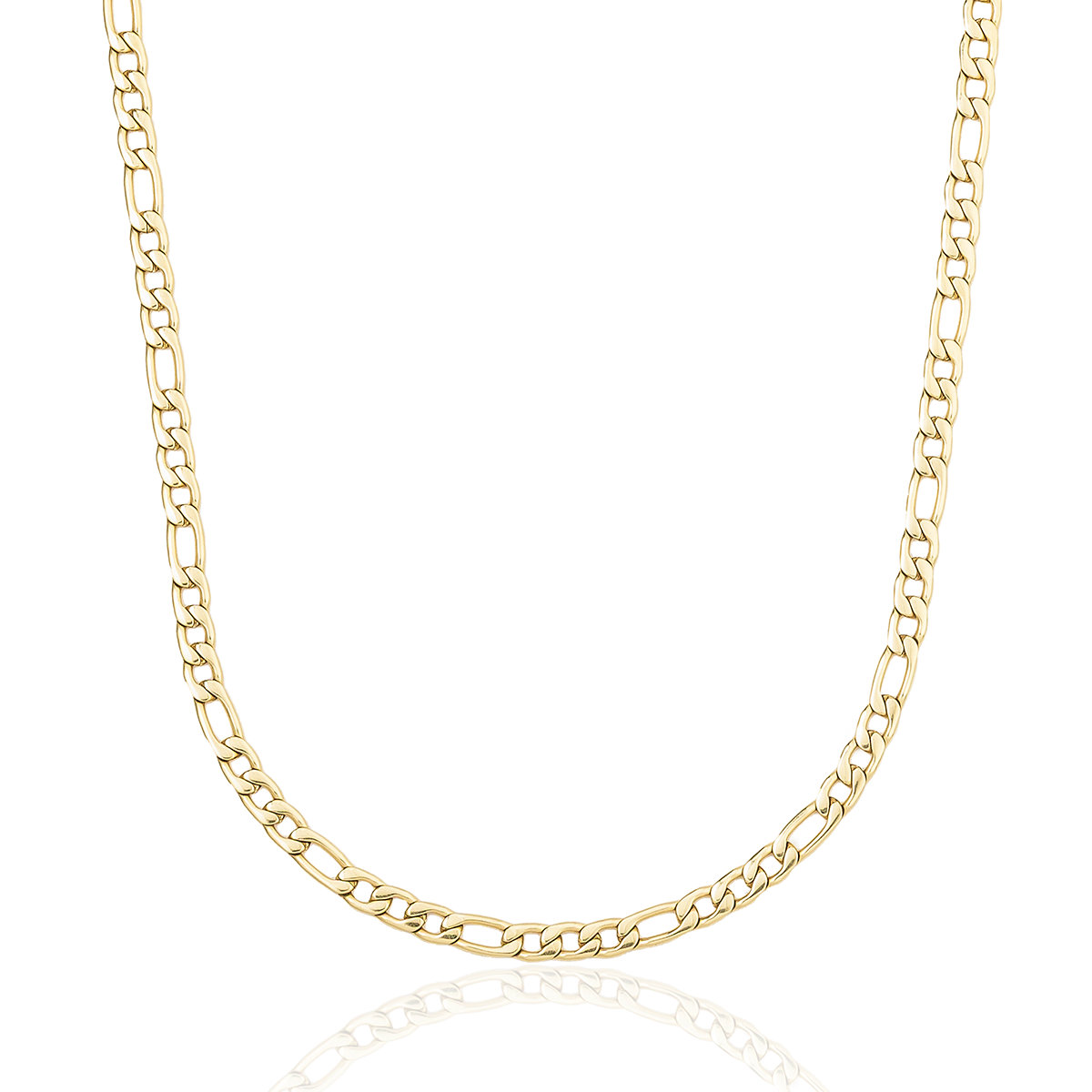 Figaro Link Chain in Yellow Gold - 4mm