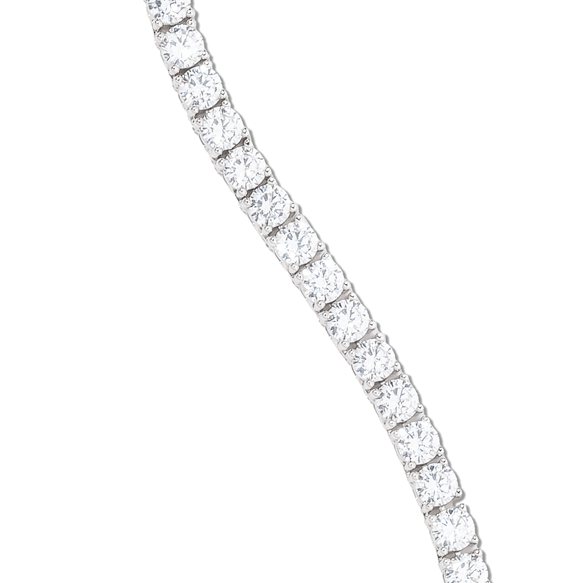 Men's Moissanite Diamond Tennis Chain in White Gold Vermeil - 5mm