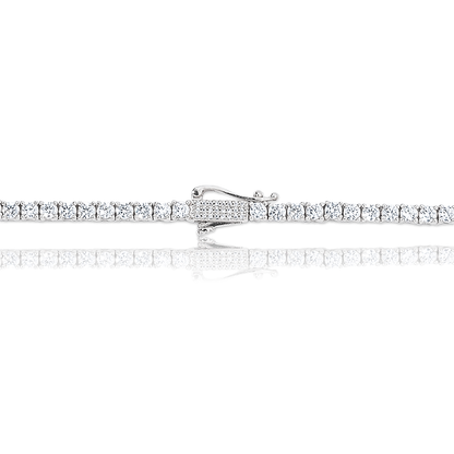 Diamond Tennis Necklace in White Gold- 3mm