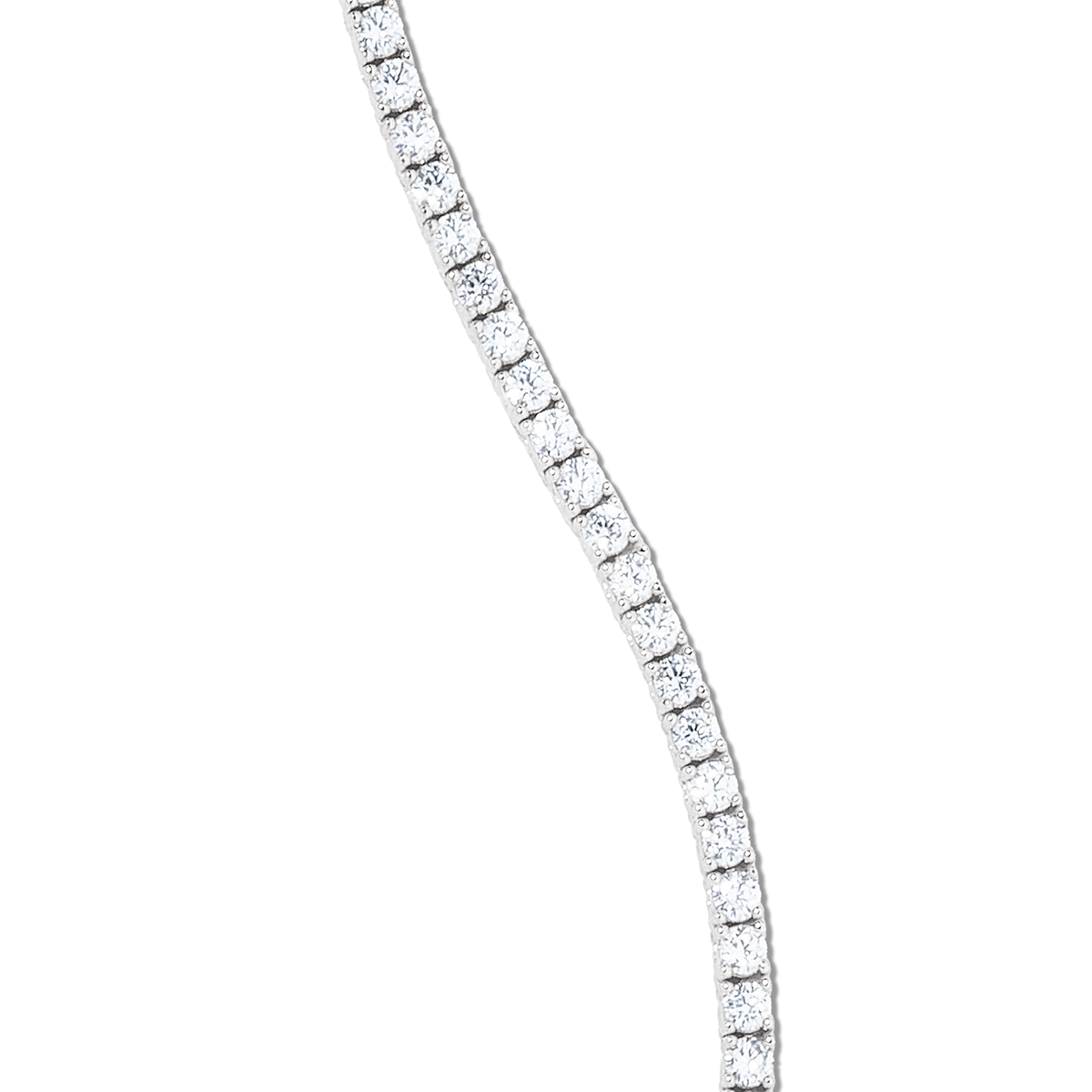 Diamond Tennis Necklace in White Gold- 3mm