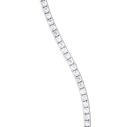 Diamond Tennis Necklace in White Gold- 3mm