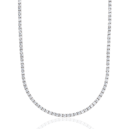 Diamond Tennis Necklace in White Gold- 3mm