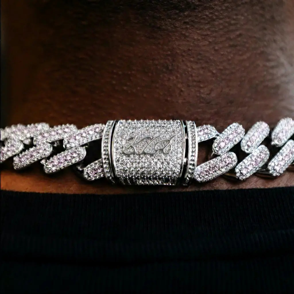Pink Diamond Cuban Chain- 19mm