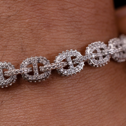 Micro Valentina Bracelet in White Gold