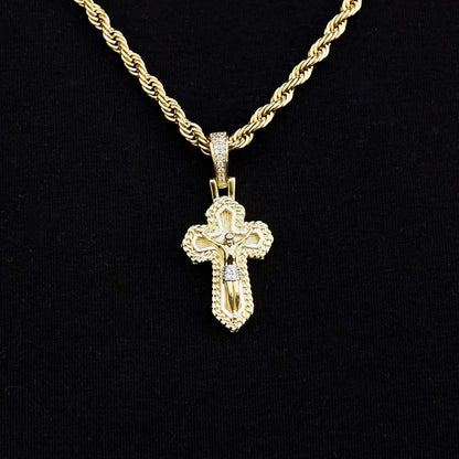 Icon Cross Pendant in Yellow Gold