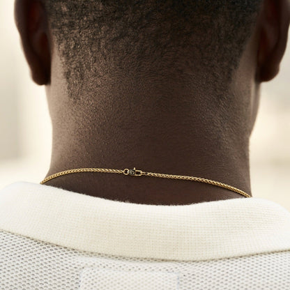 Palm Chain in Yellow Gold- 2mm