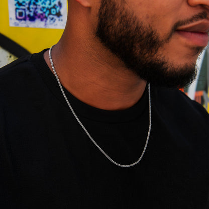 Popcorn Chain in Black - 2mm