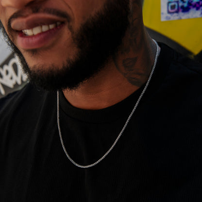 Popcorn Chain in Black - 2mm