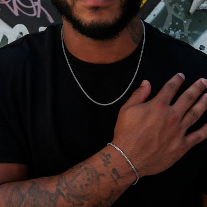 Popcorn Chain in Black - 2mm