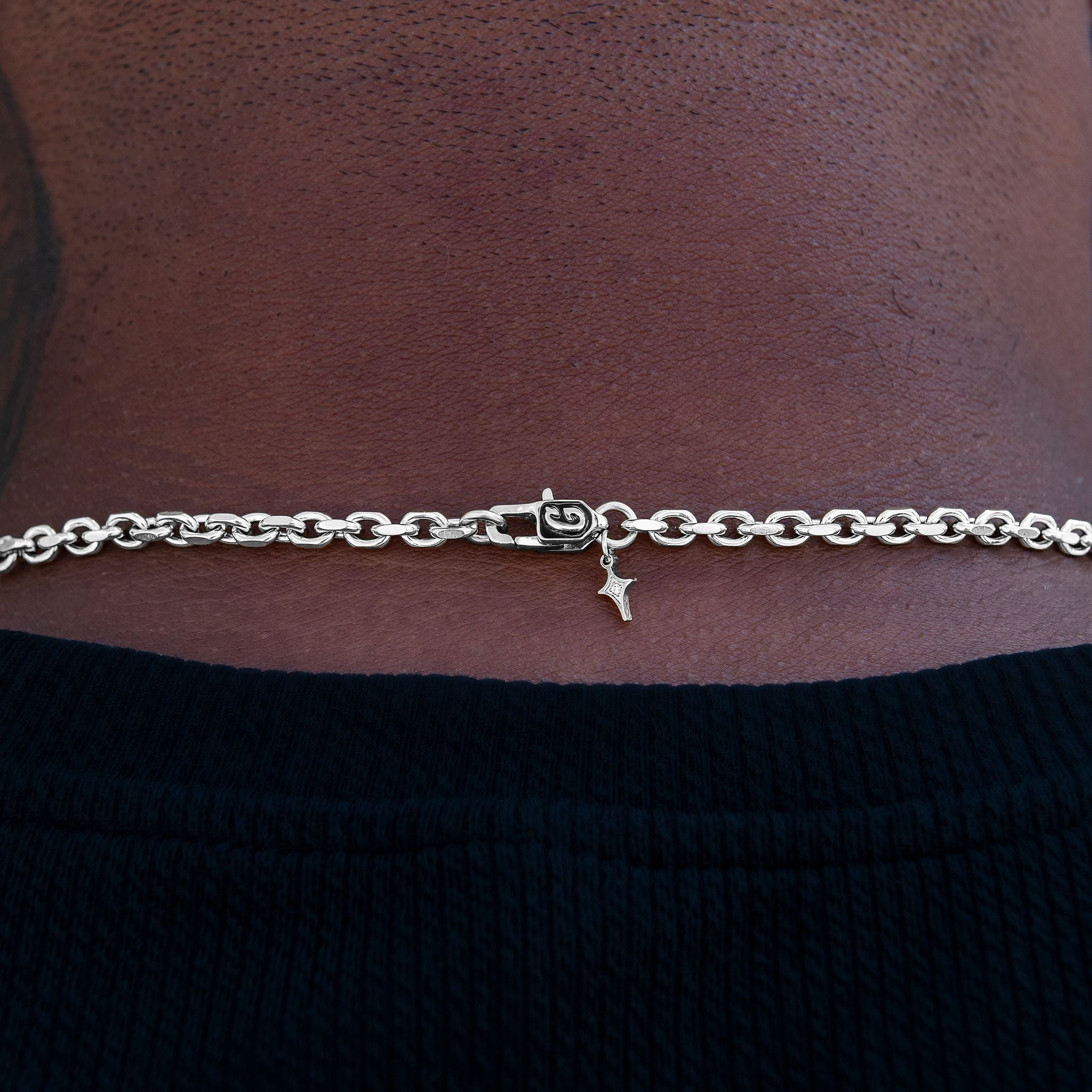 3.6MM Open Box Chain in White Gold