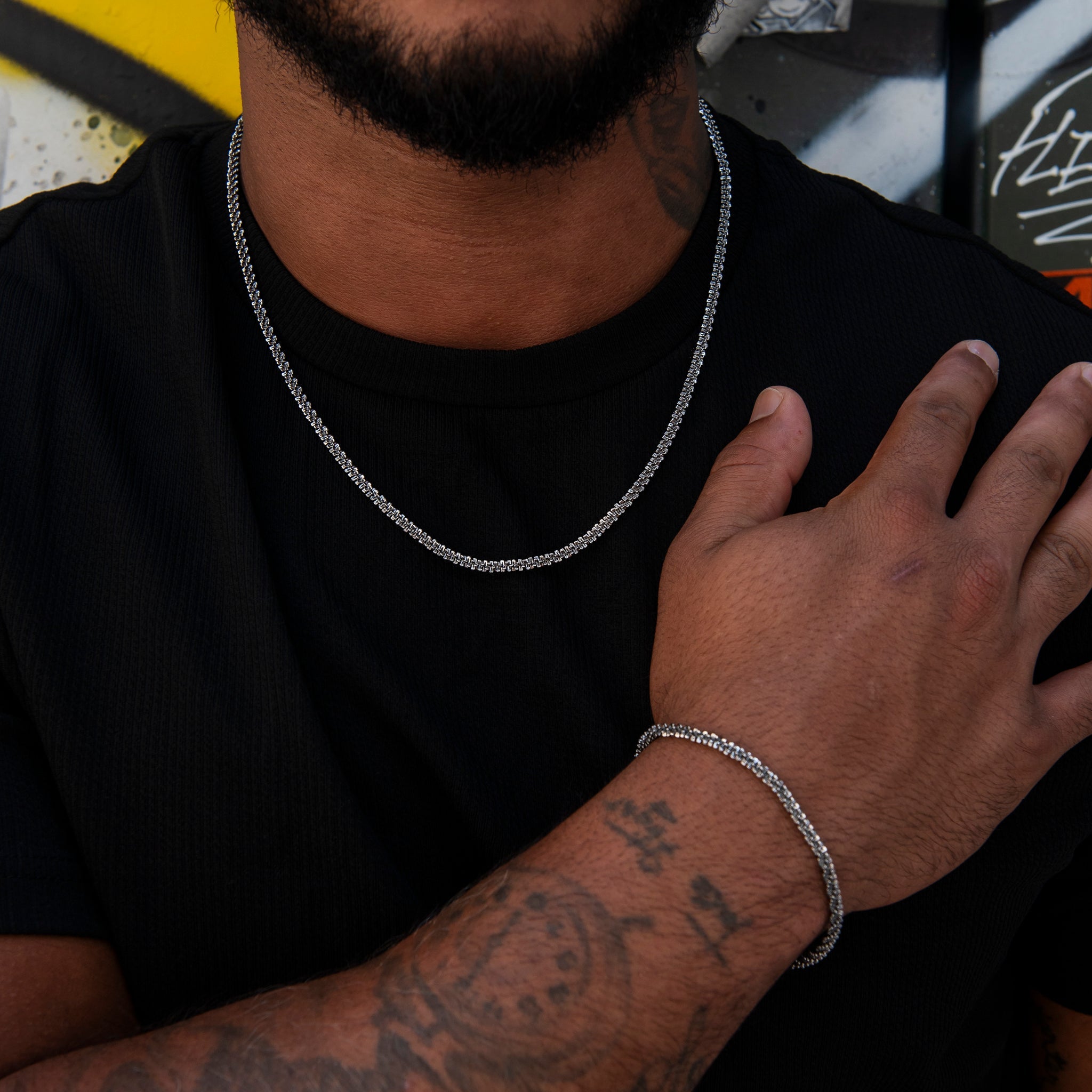 Popcorn Chain in Black - 4mm