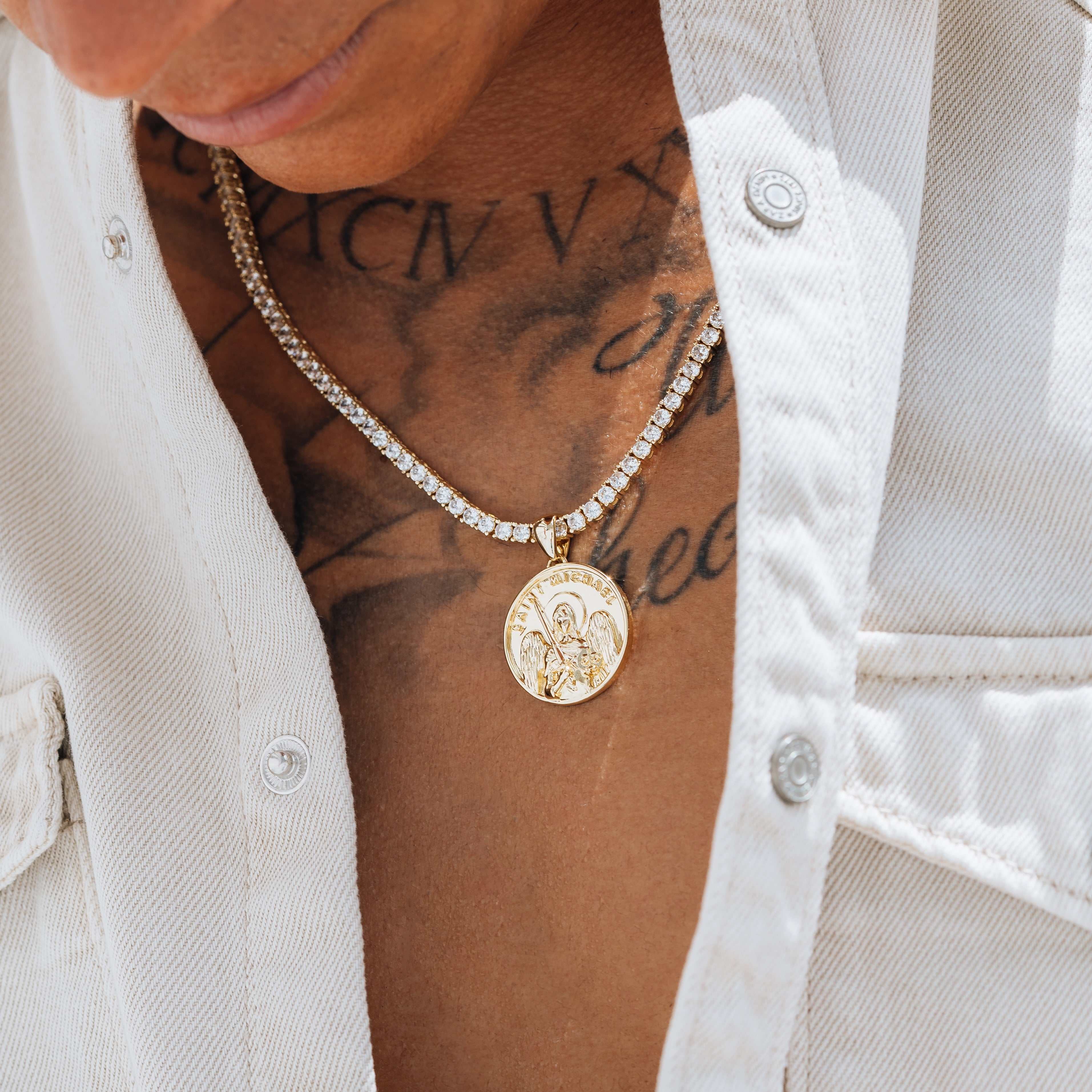 Saint Michael Coin Pendant