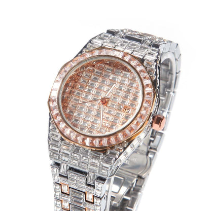 Bling Diamond Round Ice Watch