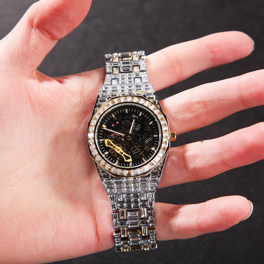 Bling Full Diamond Fashion Mechanical Watch Hip Hop Ice Watch