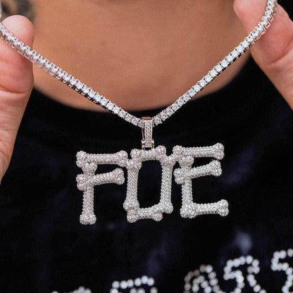 Custom Name Plate Bone Font