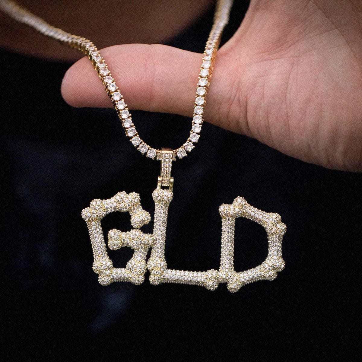 Custom Name Plate Bone Font