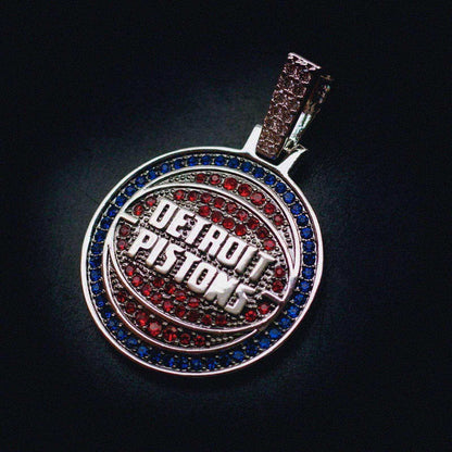 Detroit Pistons Official NBA Logo Pendant