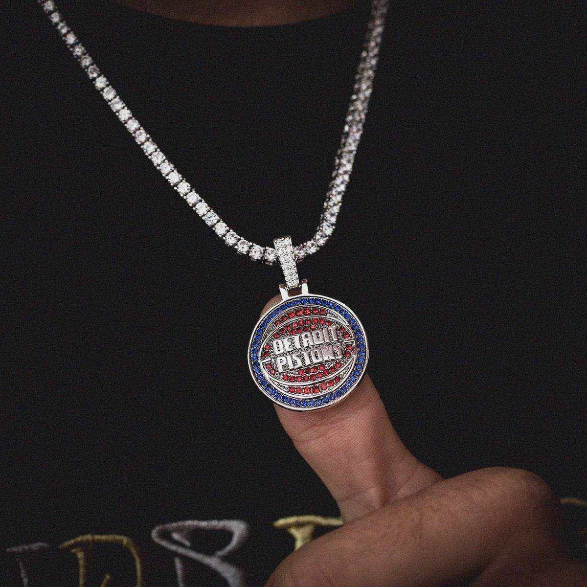 Detroit Pistons Official NBA Logo Pendant