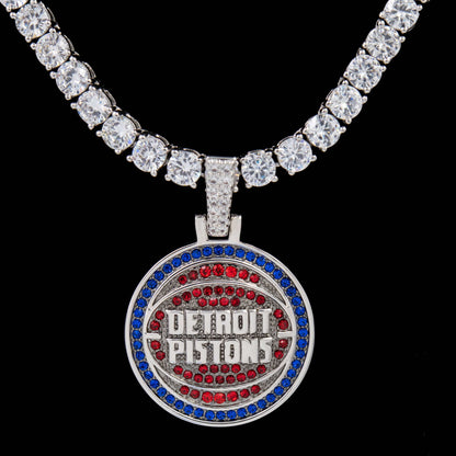 Detroit Pistons Official NBA Logo Pendant