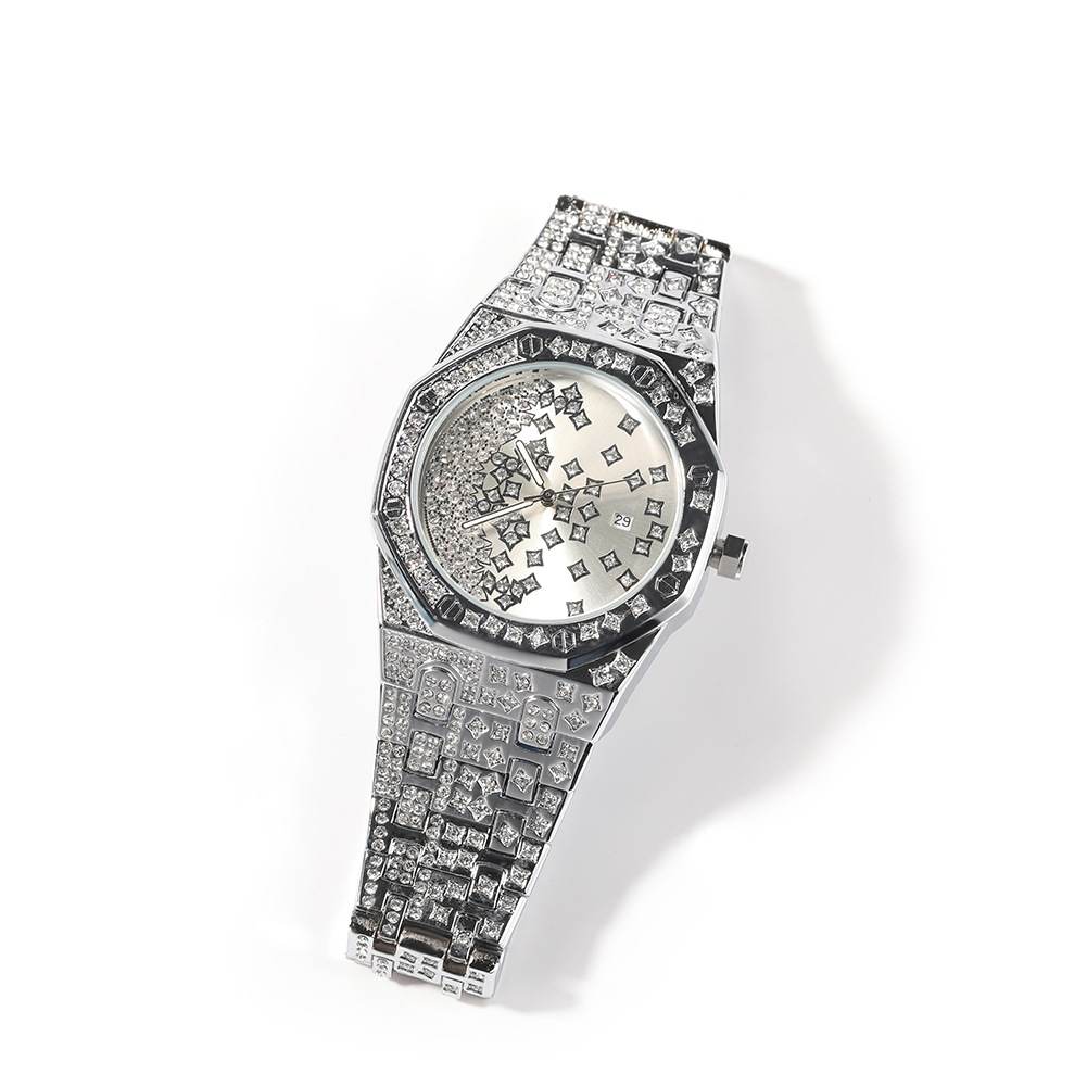 Diamond Octagon Full Diamond Star Watch