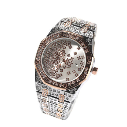 Diamond Octagon Full Diamond Star Watch