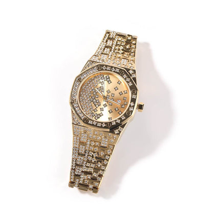 Diamond Octagon Full Diamond Star Watch