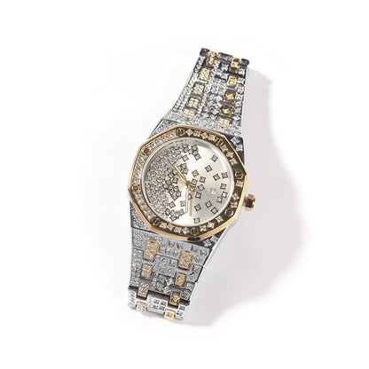 Diamond Octagon Full Diamond Star Watch