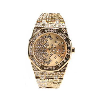 Diamond Octagon Full Diamond Star Watch