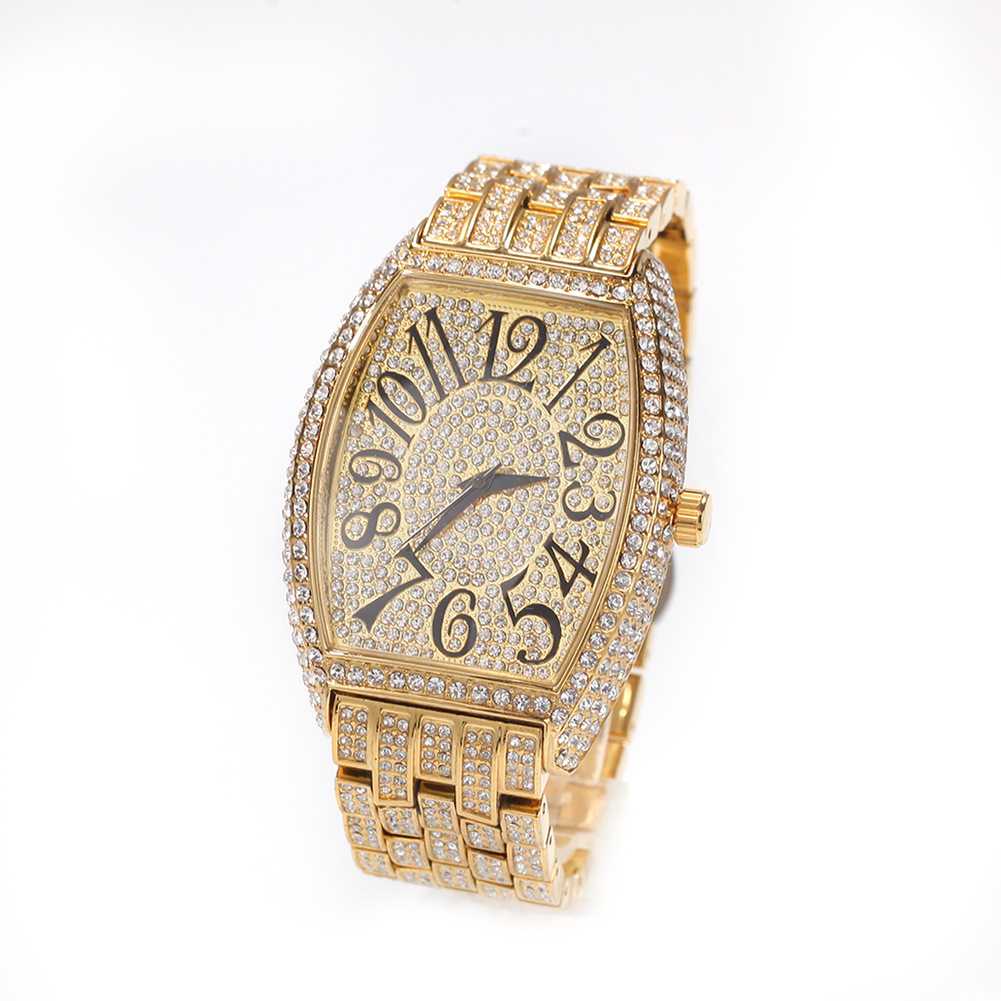 Fashion Square Full Diamond Ice Watch