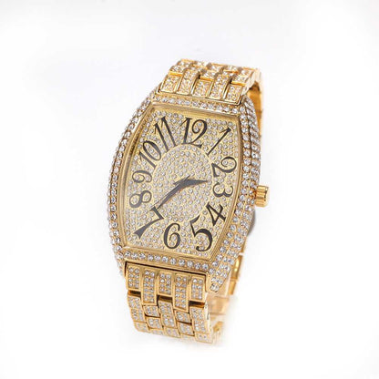 Fashion Square Full Diamond Ice Watch