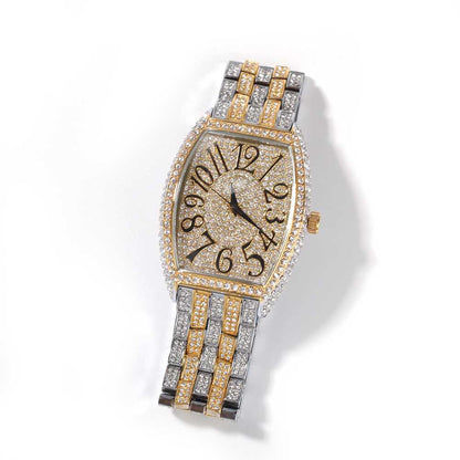Fashion Square Full Diamond Ice Watch