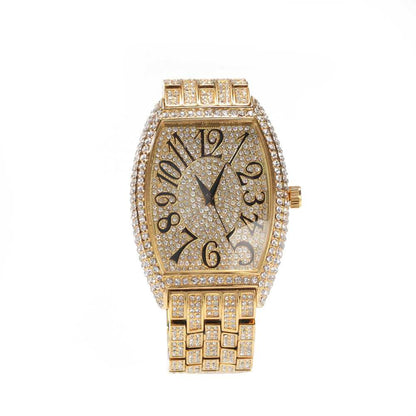 Fashion Square Full Diamond Ice Watch