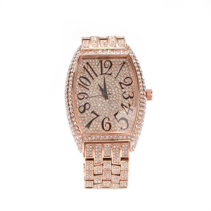 Fashion Square Full Diamond Ice Watch